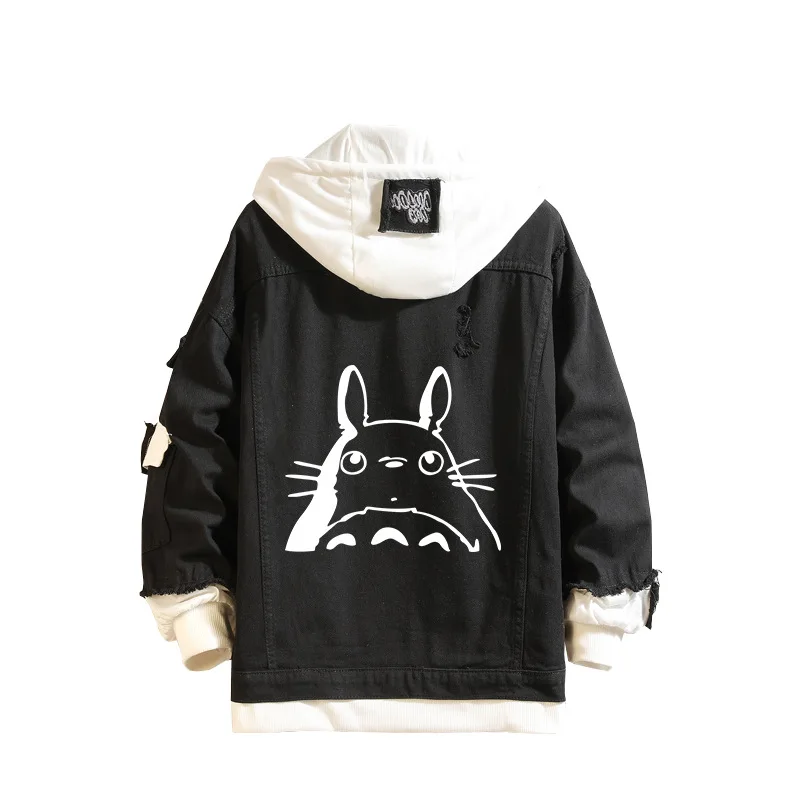 Джинсовая куртка в стиле Харадзюку для мужчин и женщин жакеты из денима аниме Мой