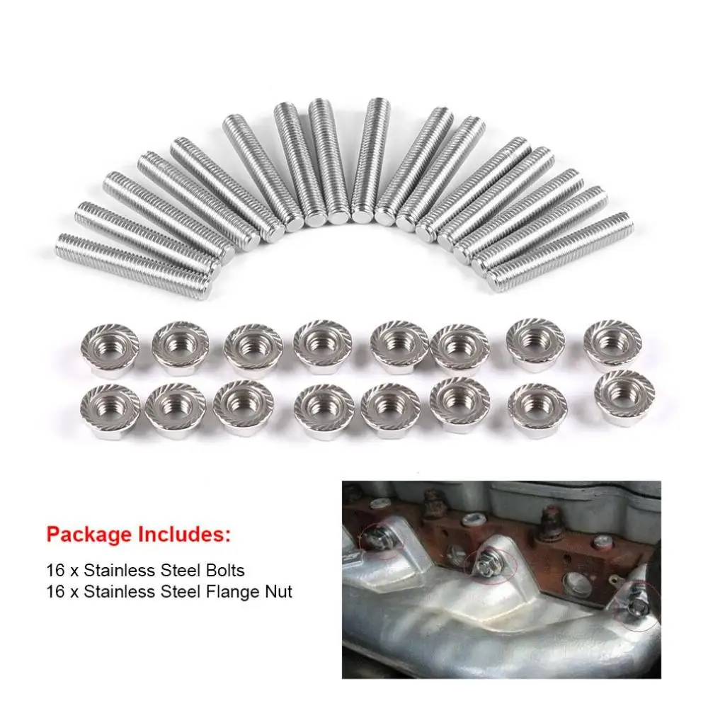 Набор Стад выхлопного коллектора из нержавеющей стали запасные части для