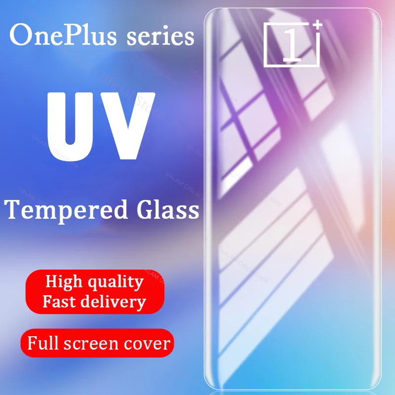 

VALAM OnePlus 8 Pro UV Glass Screen Protector Liquid Full Glue Tempered Glass For OnePlus 8 Pro Screen Protector