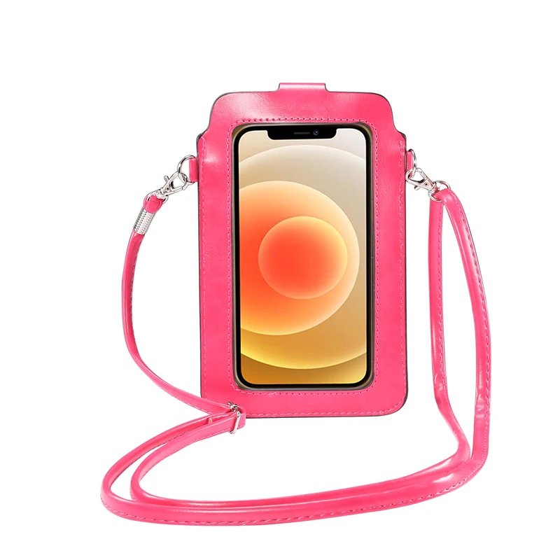 Модный кожаный чехол с сенсорным экраном маленькая сумка через плечо