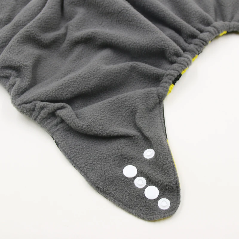 Pororo baby reusable cloth diaper with double leg gusset, size adjustable bamboo charcoal ecological diapers