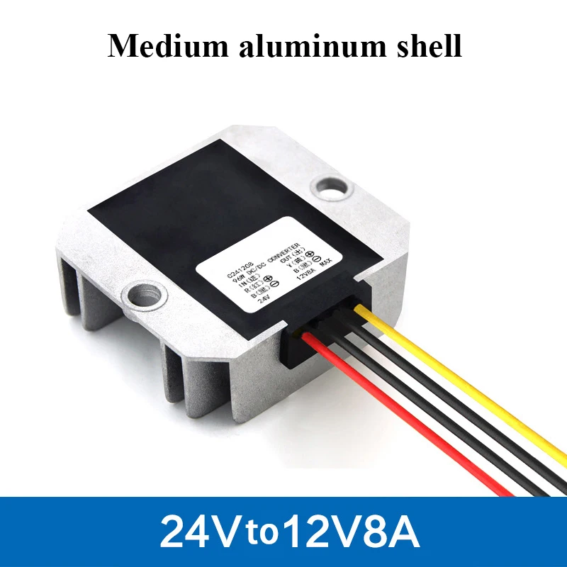 M 24V TO 12V 8A Преобразователь мощности 24 В до 12 В 1A 2A 3A 5A 8A 10A 12A 15A 20A 30A источники питания конвертер автомобильный преобразователь питания DC Преобразователи Водонепроницаемый - Цвет: M 24V TO 12V 8A