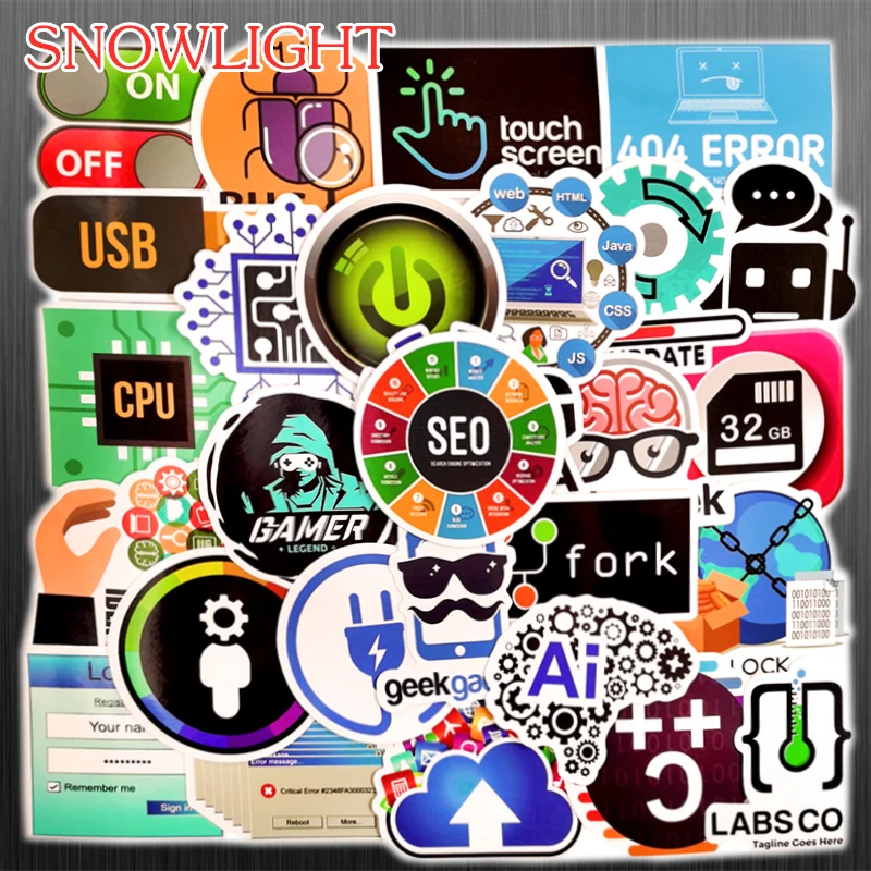 10/30/50 pcs/pack Java C++ Programming Cartoon Graffiti Stickers For Motorcycle Snowboard Luggage Laptop Skateboard DIY Toy