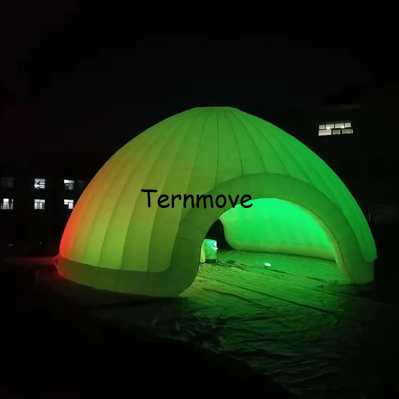 Bestellen Riesen LED Kuppel Aufblasbares Zelt Für Party-event Oxford Aufblasbare Schnee Iglu Zelt Mit Led Beleuchtung Air Dome Förmigen Zelt
