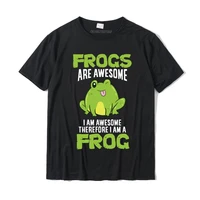 funny frogs are awesome im awesome therefore i am a frog tshirt camisas customized tshirts tops tees for men rife