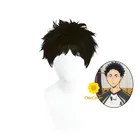 Аниме Haikyuu! Парик для косплея Akaashi Keiji, парик Haikyu из термостойкого волокна с париком, шапочка для хэллоуивечерние для ролевых игр, для мужчин