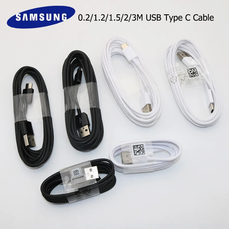 Оригинальный Samsung 0 2/1 5/2/3 м USB 3 1 TYPE C Быстрый зарядный кабель для передачи данных