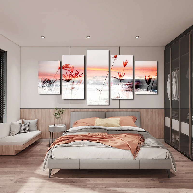 

5 Pieces Modular Picture Abstract Colorful Graffiti Poster Art Landscape Canvas Painting for Living Room Home Cuadros Decoration