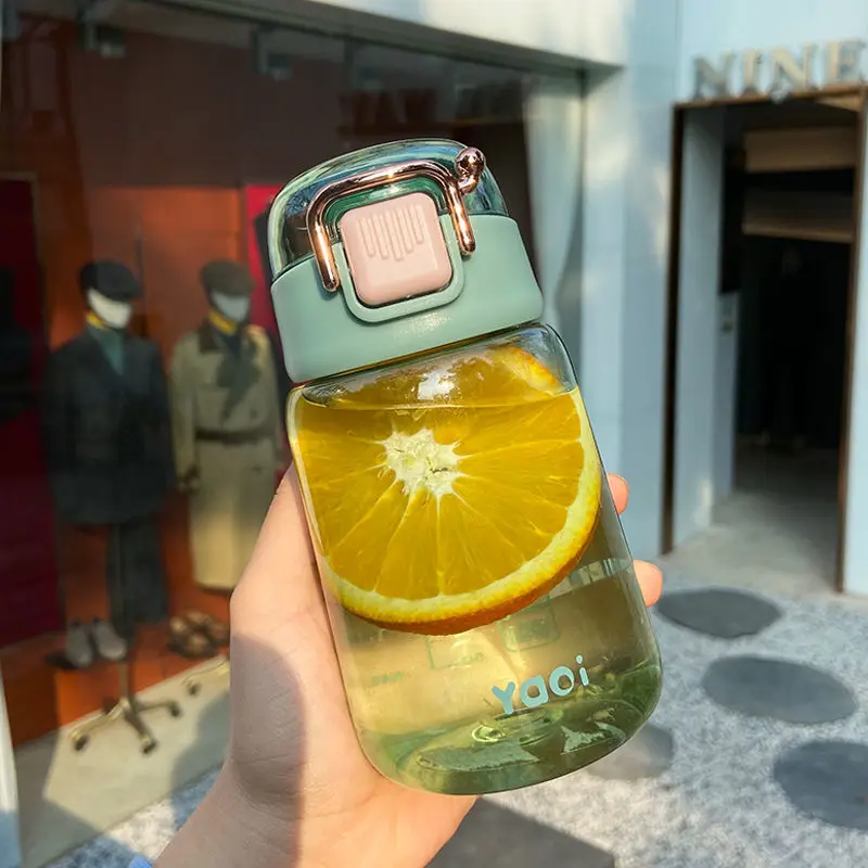 

Cup female student Korean lovely plastic simple fall proof portable trend ins new water cup men's large capacity GZ