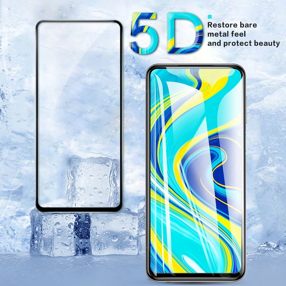 Закаленное стекло 5D с полным покрытием для Xiaomi Mi 10 Pro Redmi Note 9 8 8t K30 изогнутое