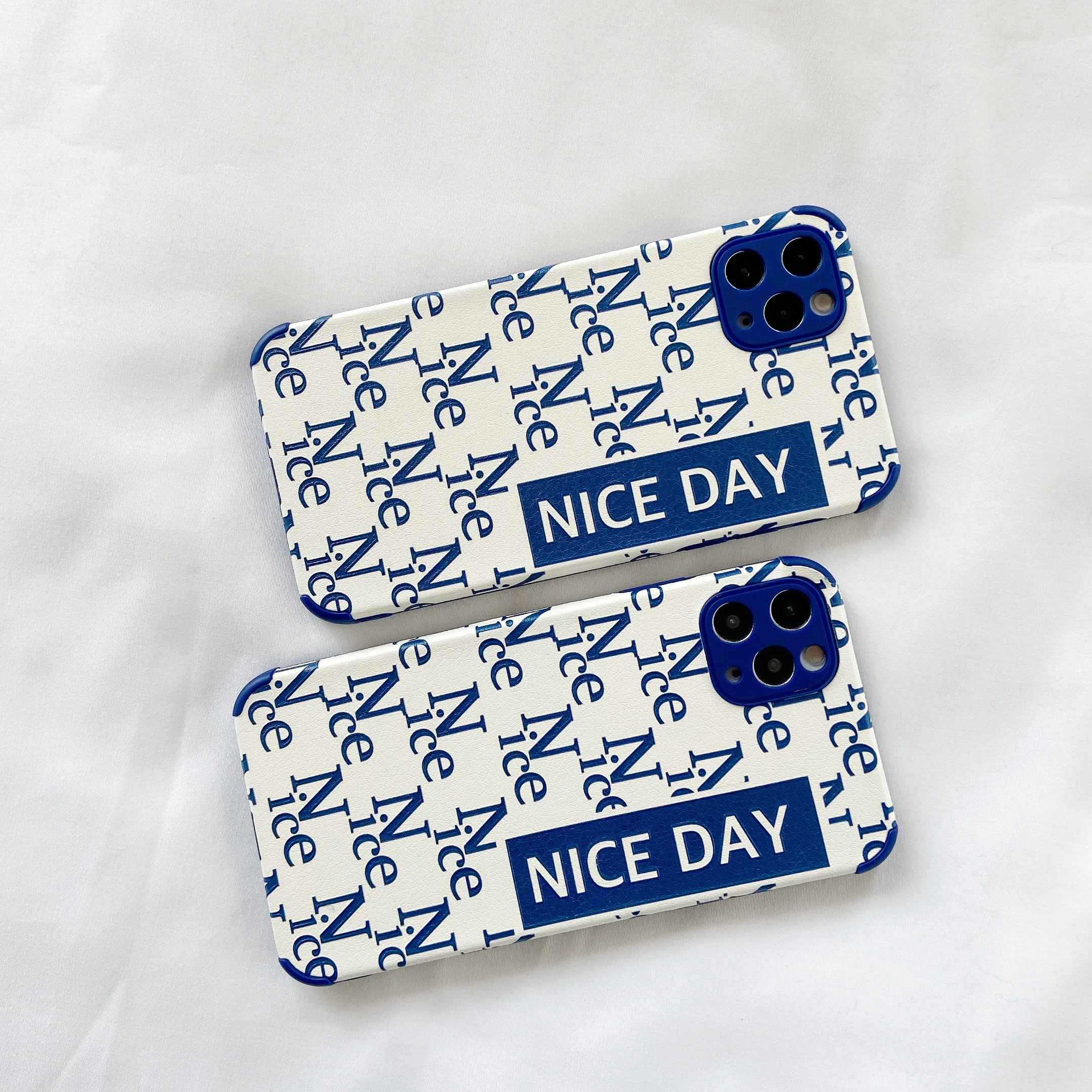 

Nice day with blue and white background is suitable for iphone 12 pro mobile phone case 11 7 8 plus X XS Max Xr mini protection