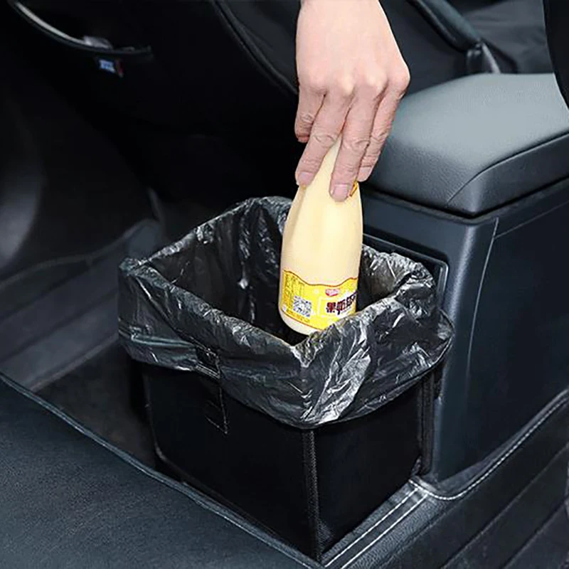 Car Trash Can Portable Drive Bin Hanging Wastebasket Back Seat Storage Bag Waterproof Dustbin Organizer Box | Автомобили и
