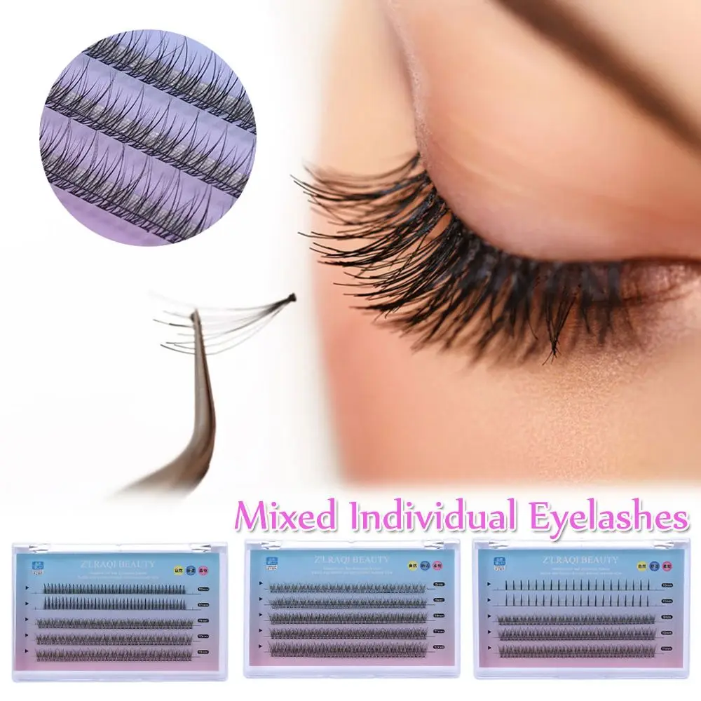 

5 Lines C Curl Fan Eyelashes Lashes Natural Long Individual Eyelashes Premade Volume Mixed A Shape
