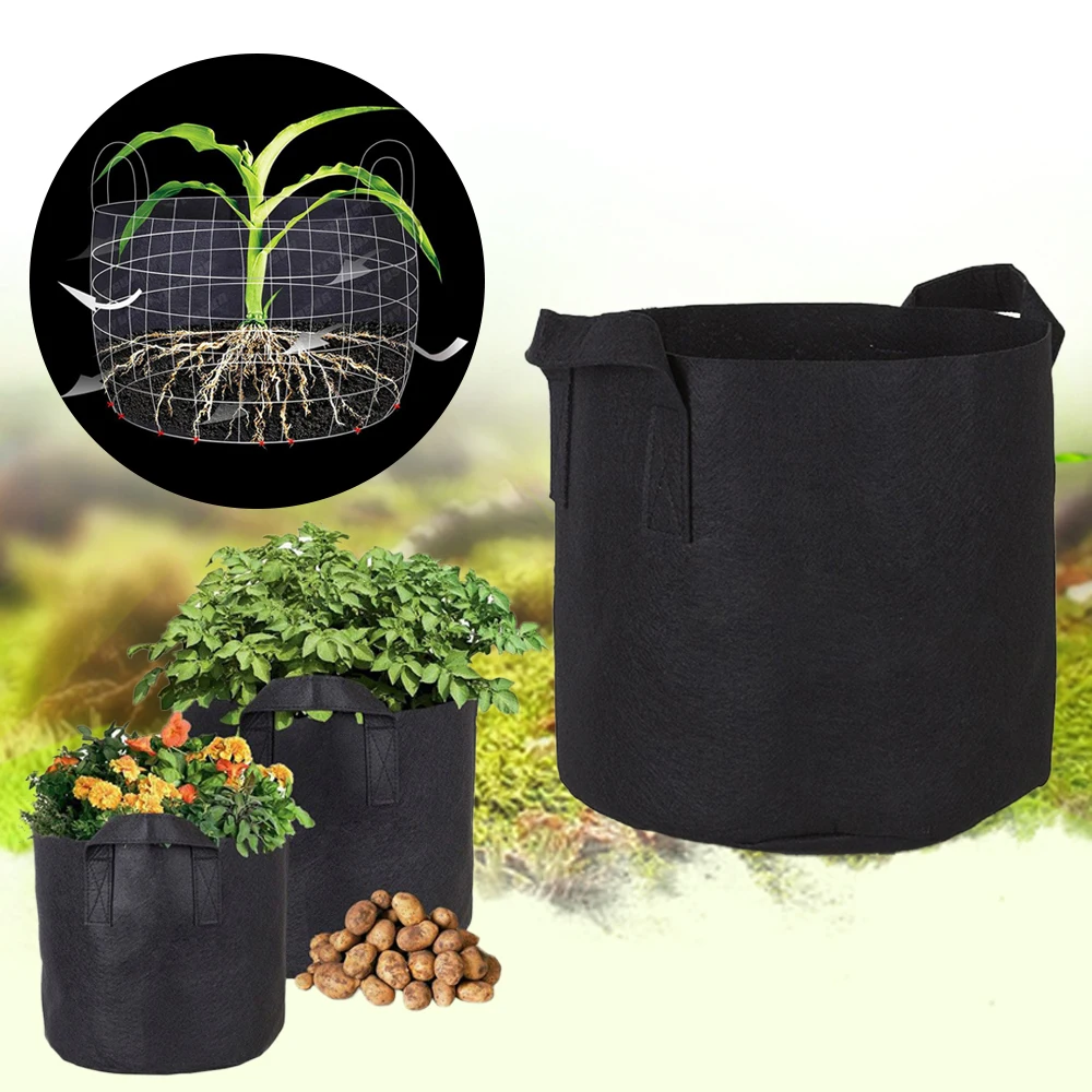 5 шт Войлок крепкий висящий мешок для выращивания растений маленькое Дерево