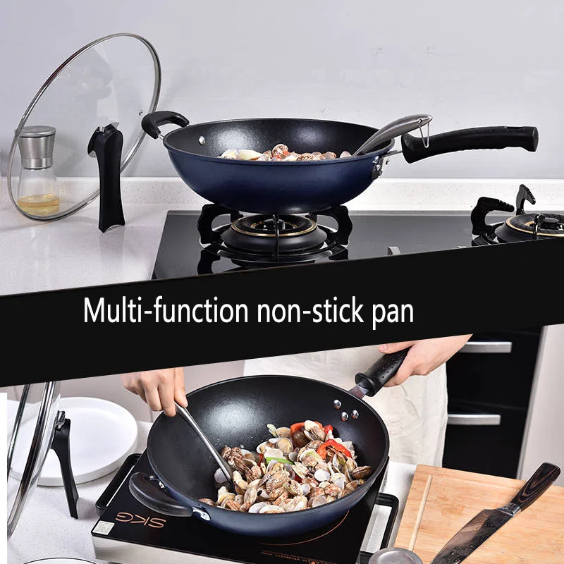 Вок антипригарная сковорода без дыма Индукционная Плита Газовая универсальная