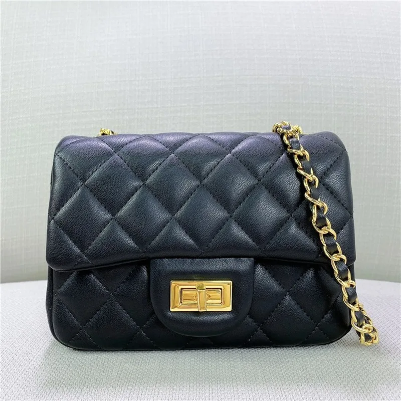 

Женская сумка из мягкой овечьей кожи, классическая женская сумка-мессенджер с откидным клапаном, маленькая брендовая дизайнерская женская ...