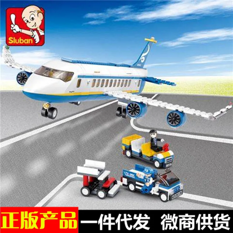 

463Pcs City Airport Airbus Aircraft Airplane Plane Brinquedos Avion Model Building Blocks Bricks Educational Toys for Children