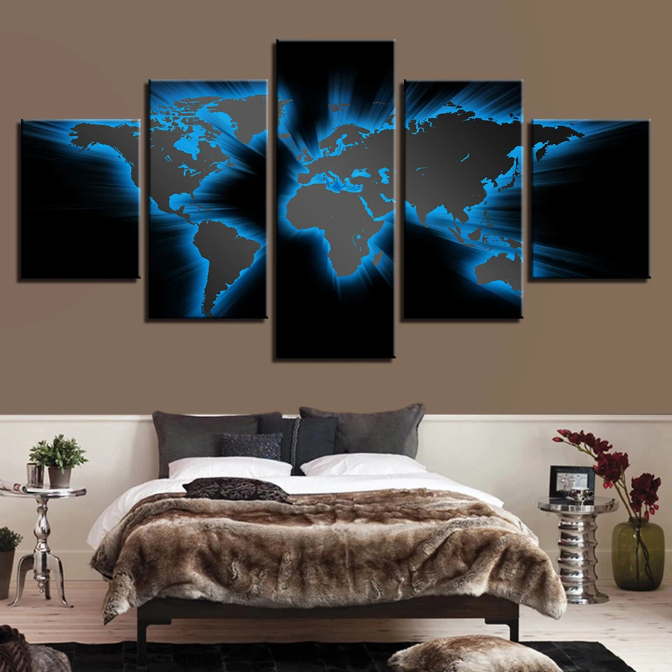 Абстрактная картина HD холст для гостиной настенный художественный постер 5 шт.
