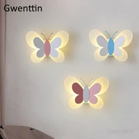 nordic butterfly led wall lamp sconces home decor for bedroom lamp mirror light bathroom fixtures modern luminaire wall saconces