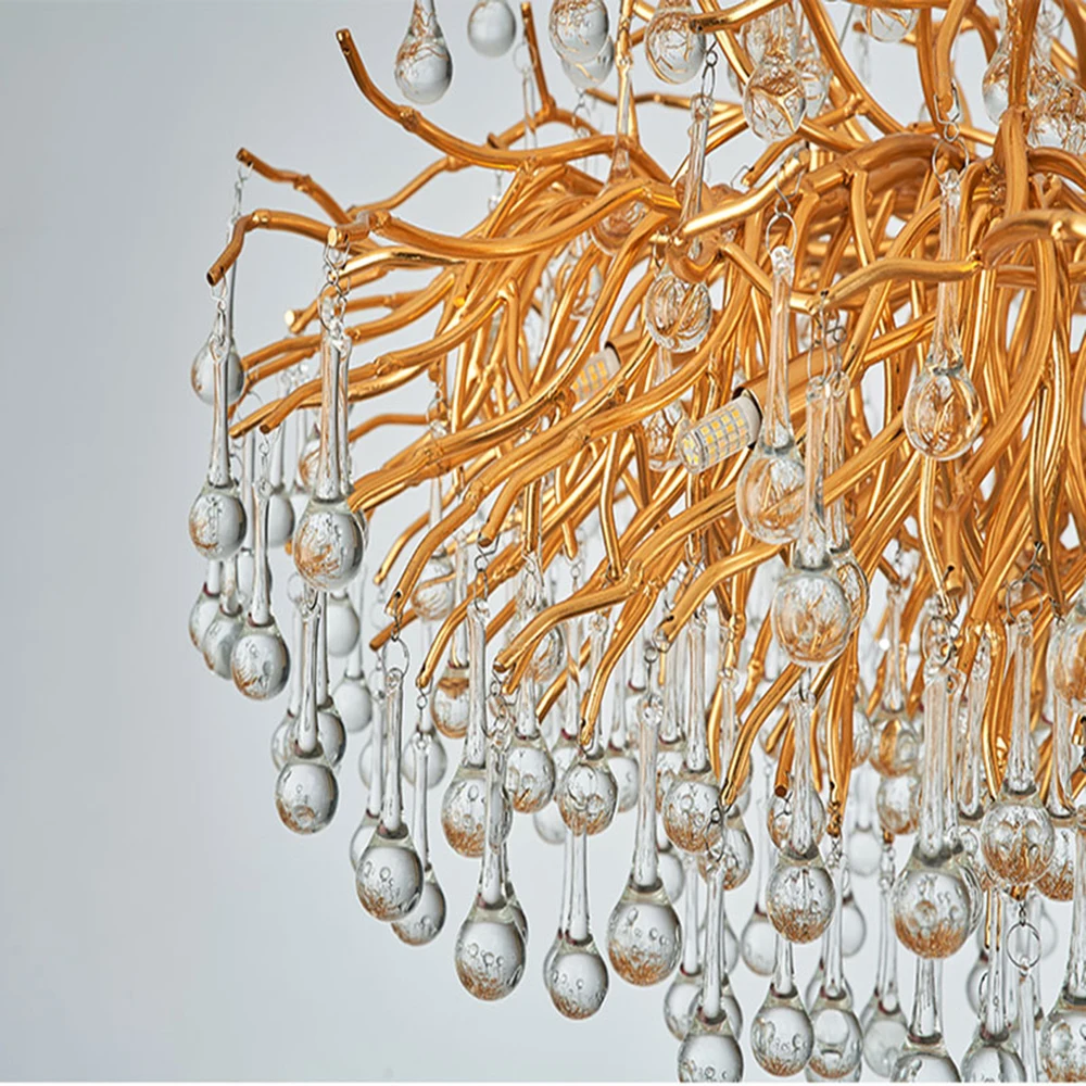 

Modern Large Crystal Chandelier Living Room Lamp Luxury Gold Led Chandeliers Hotel Villa Restaurant Indoor Lighting Fixtures
