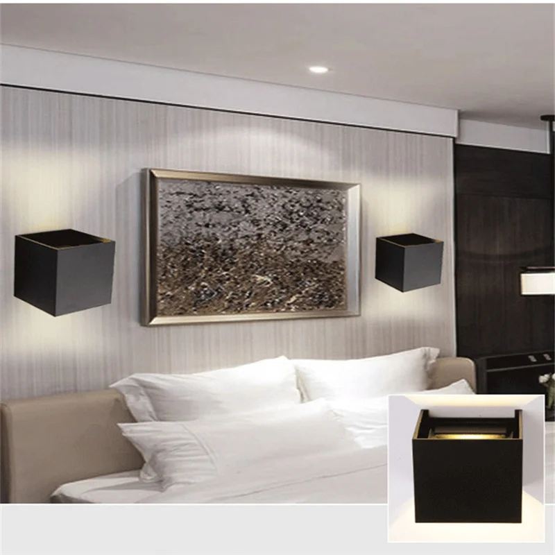 

LED Wall Lamp Waterproof Indoor Outdoor Aluminum Wall Light Surface Mounted Cube LED Garden lighting Porch stairs led light