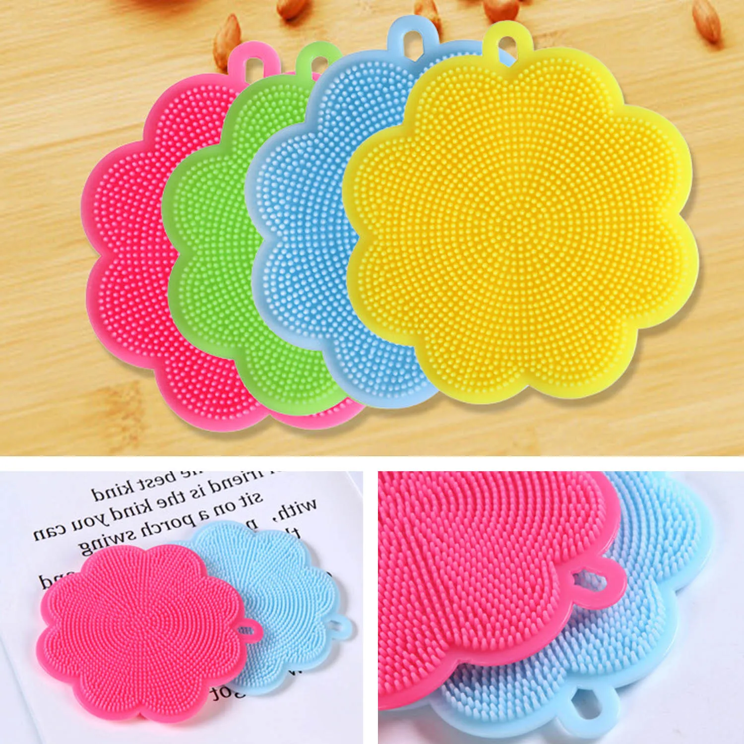 3 шт. силиконовые щётки для мытья посуды | Дом и сад