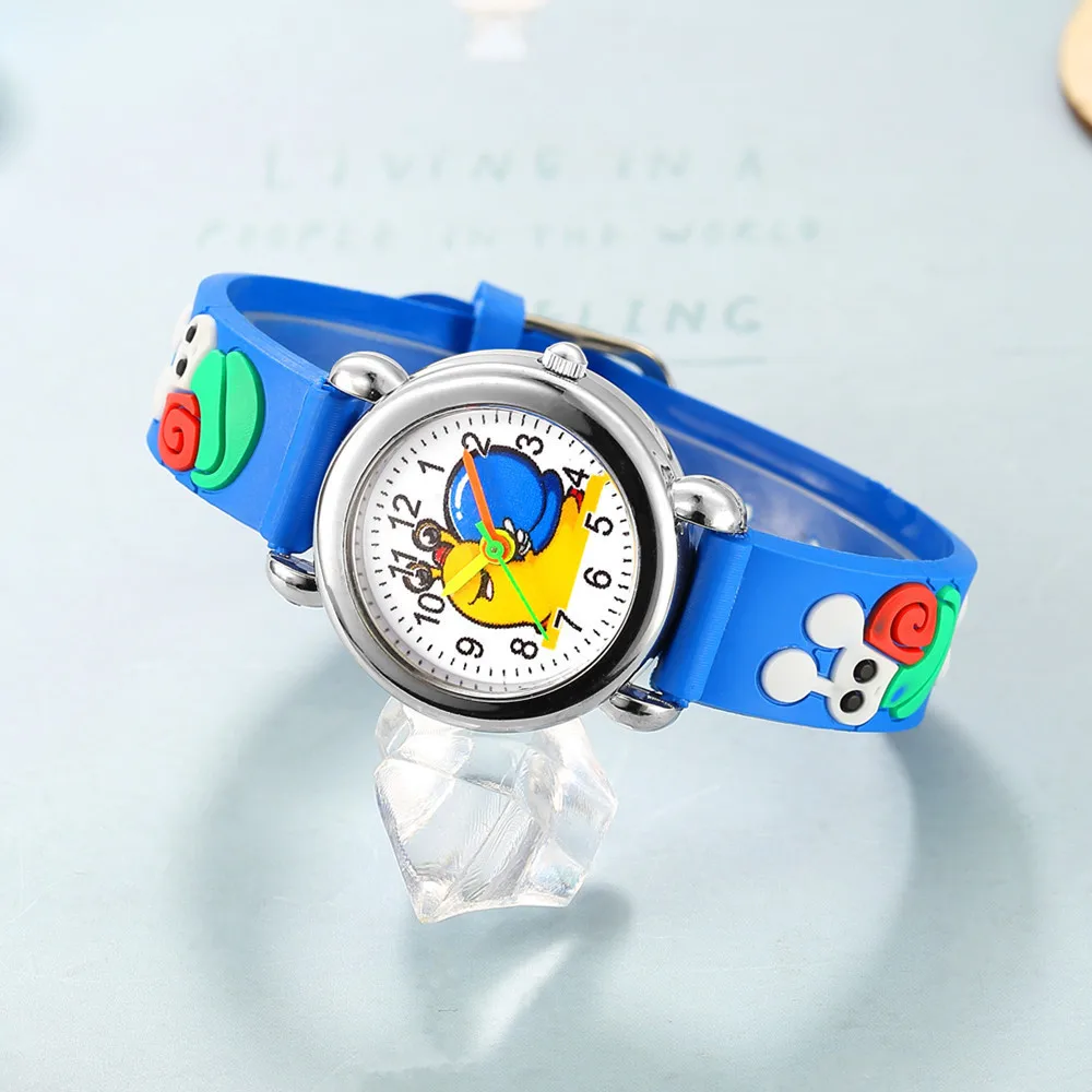 

2021 New Arrived Children Pattern Watches Boy and Girl's Snails Dial Quartz Watch Fashion Silicone Kid's Watch montre enfant