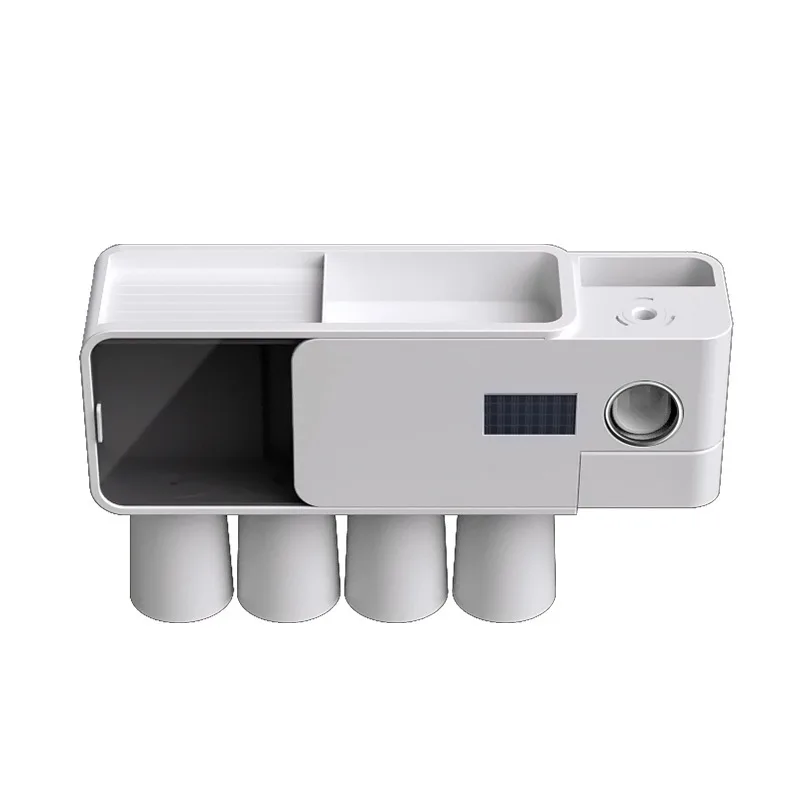 

Toothbrush Sterilizer Wall-mounted Disinfection Toothbrush Holder Punch-free Brush Holder Toothpaste Squeezer Bathroom LD158