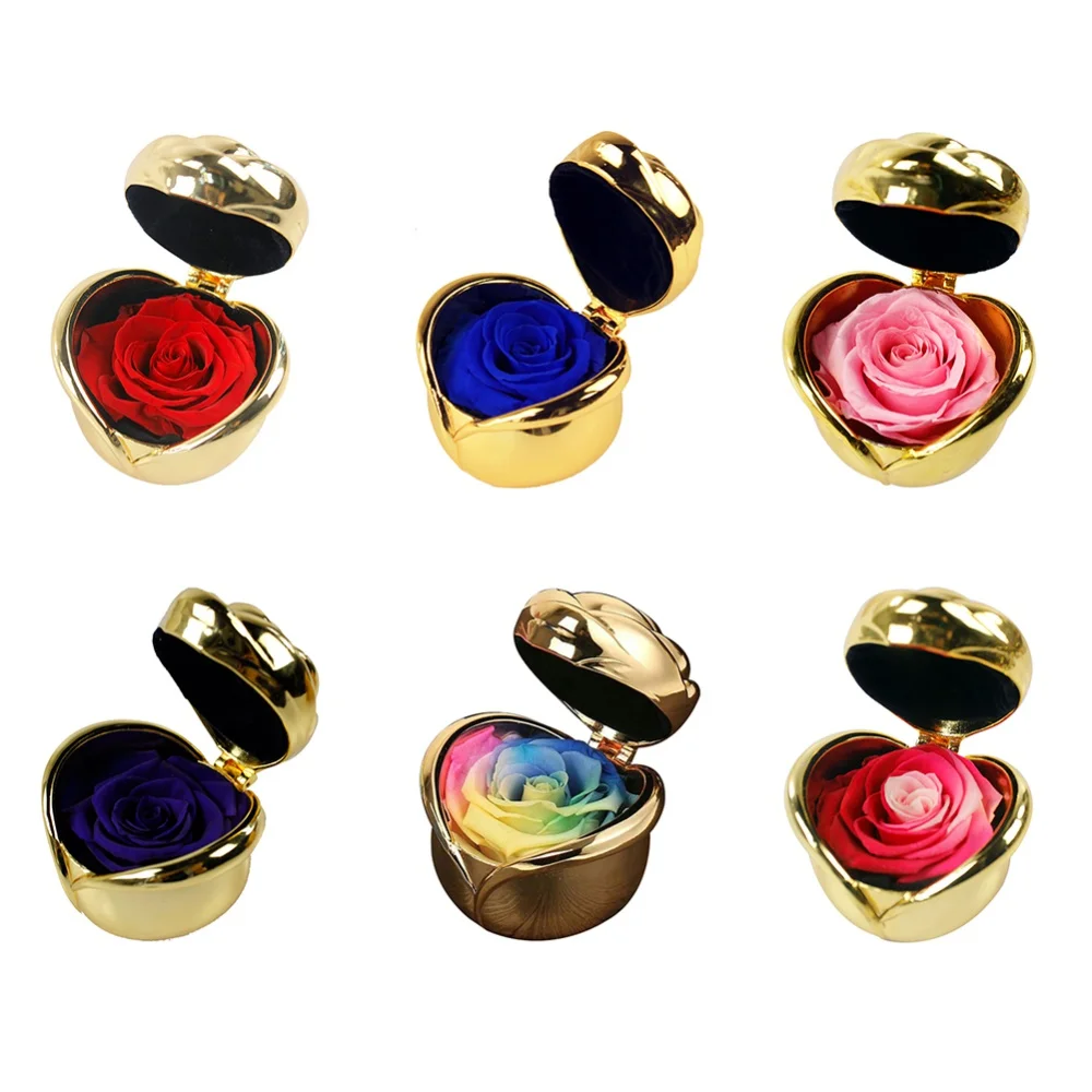 

Eternal 24K Gold Foil Rose Flower Gift Box 2022 Galaxy Rose For Christmas Valentine's Day Gift Wedding Anniversary Decoration