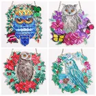 Алмазная 5d картина сделай сам, венок особой формы, алмазная живопись, Сова, цветы, полная вышивка, распродажа, Рождественский домашний декор