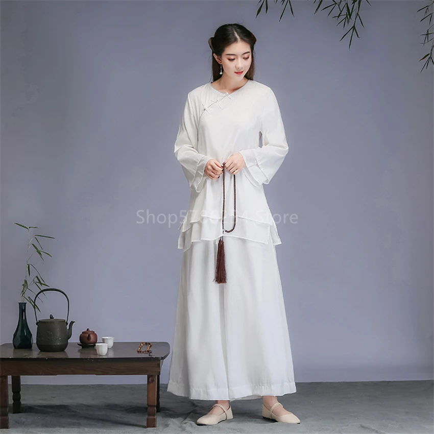 Блузка женская с длинным рукавом хлопковая широкими штанинами | Тематическая