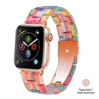 band for apple watch se series 6 44mm 40mm resin watch strap bracelet for apple watch iwatch 42mm 38mm series 5 4 3 watchbands