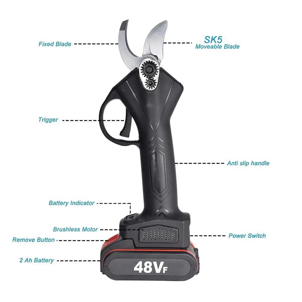 

Electric Pruning Shear Set Cordless Trimmer Lithium Battery Garden Scissor Fruit Tree Branch Cutter Greenworks Pruner Power Tool