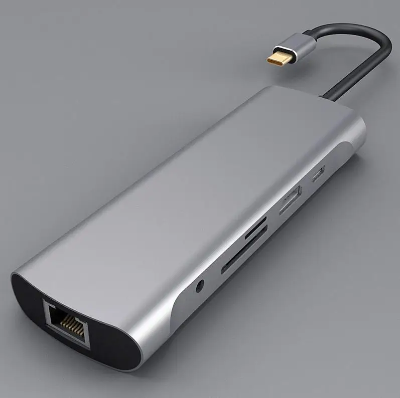 10 в 1 концентратор адаптер USB C к Hdmimi VGA Rj45 3 5 мм Aux разъем с SD TF Pd USB3.1 для Macbook Pro USB-C r57 |