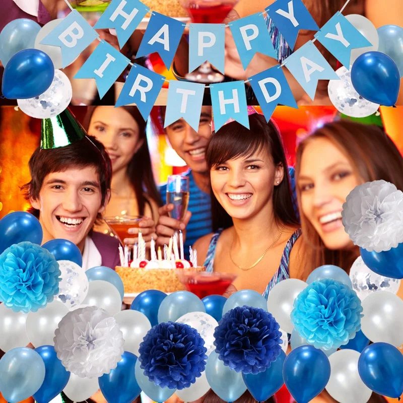 Набор латексных воздушных шаров из 47 предметов баннер на день рождения идеально