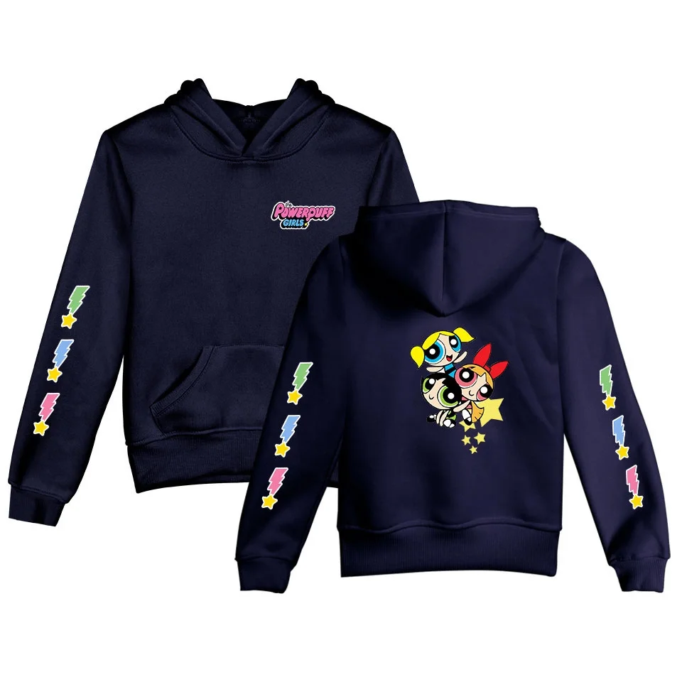 

2021 Powerpuff Kids Hoodie Anime Powerpuff Girls Hoodies Boys and Girls Kawaii Clothes