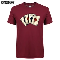 rock cool t shirt man poker playing cards four a anime 3d graphic printed mens clothing brand loose oversized t shirts tops