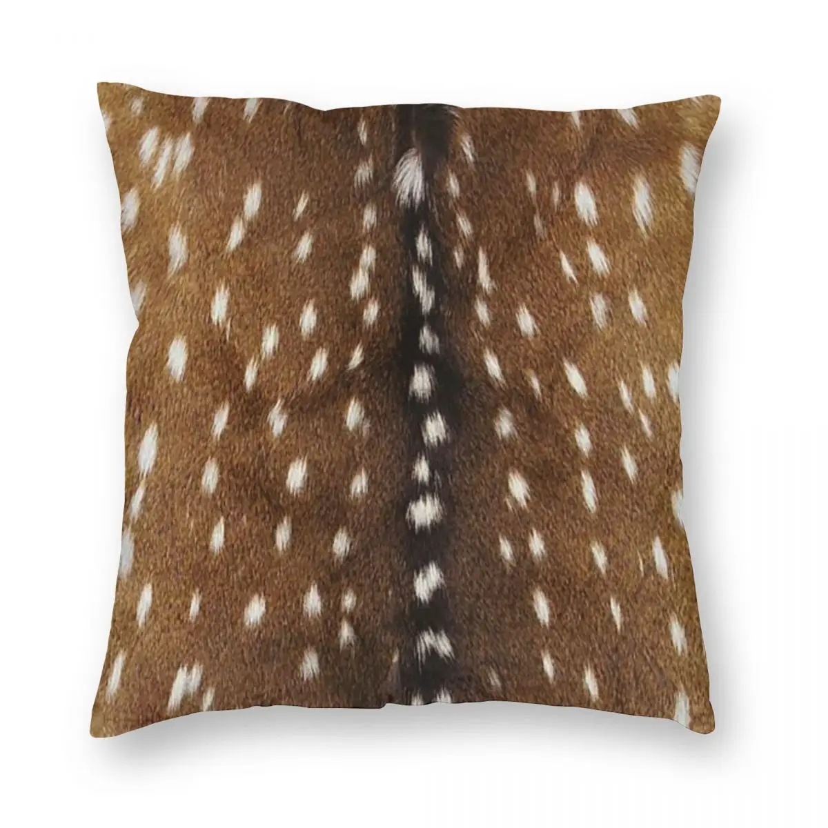 

Natural Deer Skin Square Pillowcase Polyester Linen Velvet Pattern Zip Decorative Pillow Case Sofa Seater Cushion Case 45x45