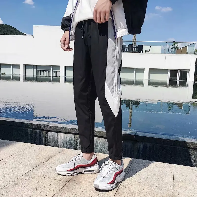 Полосатые облегающие брюки HNMCHIEF фирменные спортивные мужские джоггеры штаны для