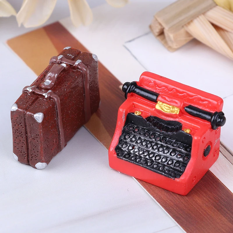 

Stimulation Vintage Suitcase Typewriter Dollhouse Miniature 1:12 Scale Fairy Doll Home Life Scene Furniture Toys
