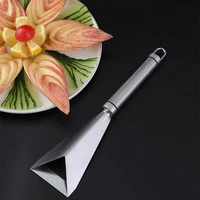 triangular apple carving knife household stainless steel push knife chef essential fruit platter carving mould kitchen items