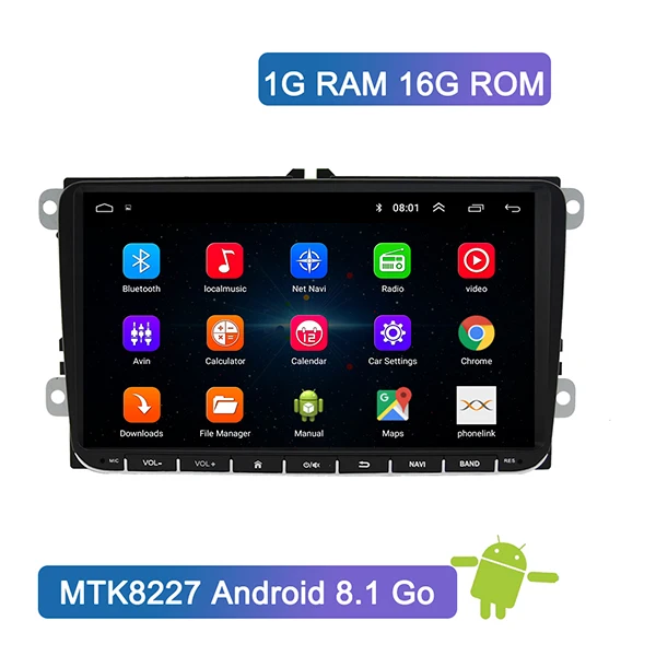1G RAM 16G ROM 8.1 Navivox Android 8,1 автомобильный DVD gps навигатор для Skoda POLO GOLF 5 6 PASSAT B5 B6 TIGUAN TOURAN Caddy Seat Rapid - Цвет: 1G RAM 16G ROM 8.1