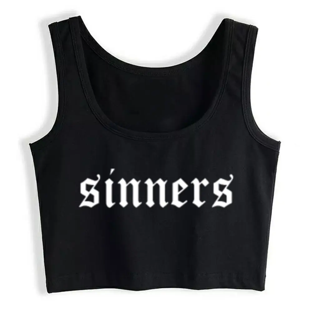 

Crop Top Sport Sinners Aesthetic Outfit Egirl Eboy Teen Girls Men O-Neck Harajuku Custom Tops Women