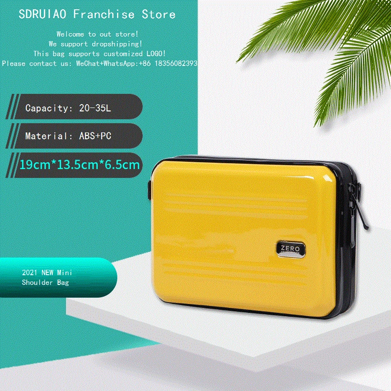 

2021 New Suitcase Box Bags Fashion Brand Storage Small Square Bag Women Mini Shoulder Messenger Bag Lady Travel Clutch Bag