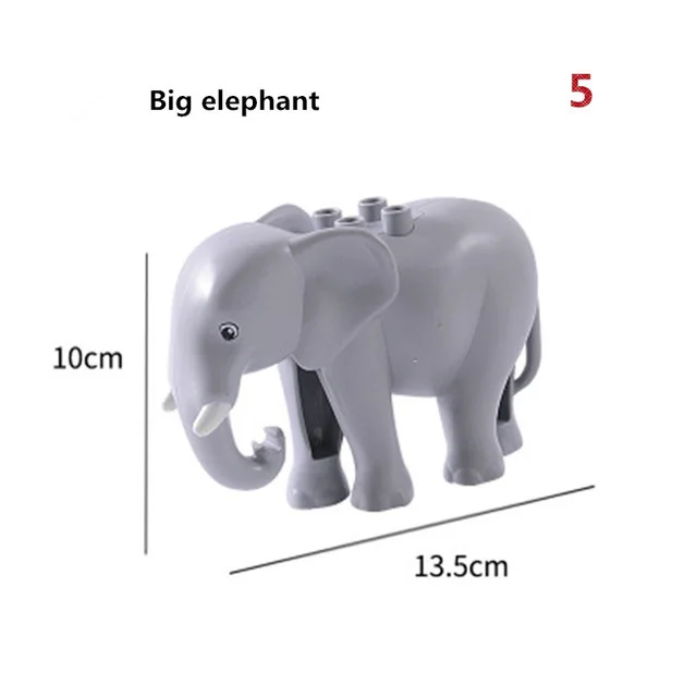 Игрушки серии животных большие фигурки строительные блоки образовательные