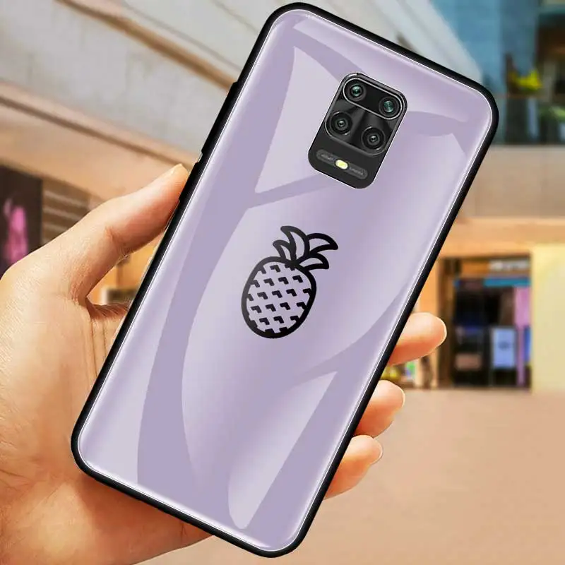 

Glass Phone Case for Xiaomi Redmi 9A 9C 9I 8A 7A 6A Fundas for Redmi Note 6 7 8 8T 9 Pro Max 9S Cover Coque Lavender Purple Capa