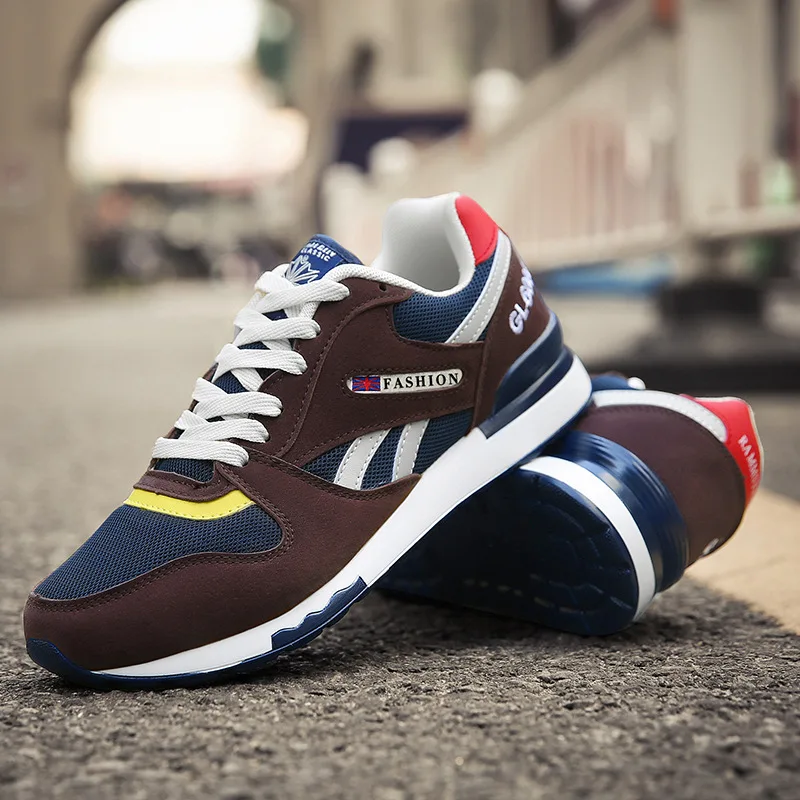 Кроссовки Youpin мужские в стиле ретро кожаные дышащие сетчатые для бега
