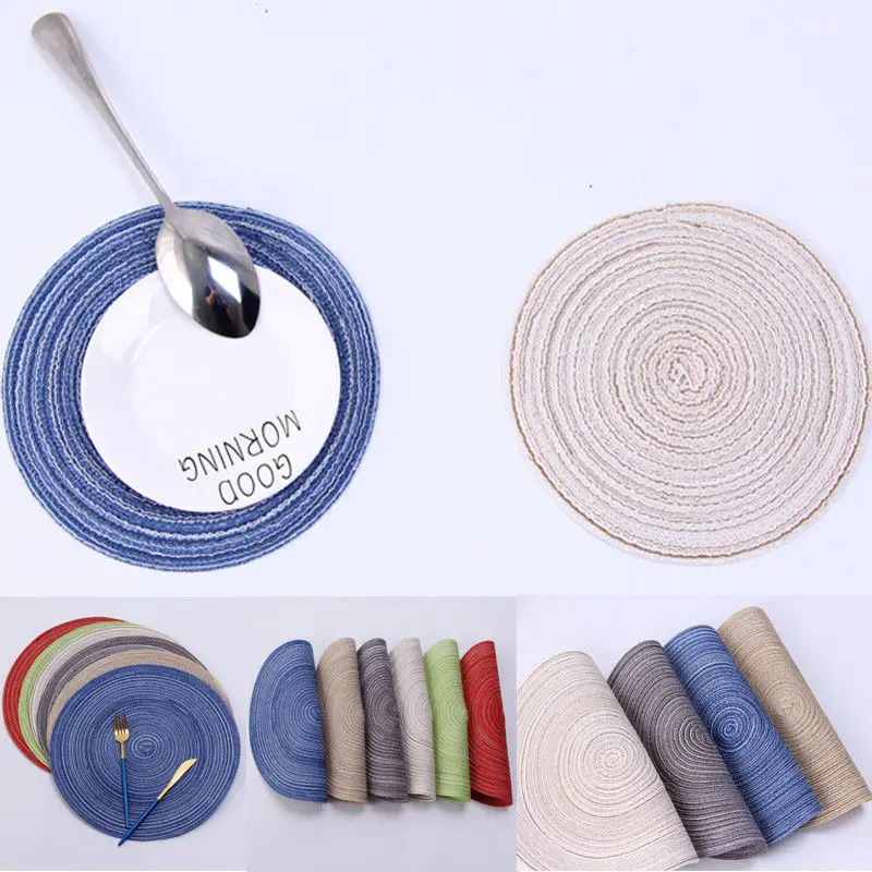 Круглая тканая подстилка кухонные коврики для стола 18/36 см обеденного места