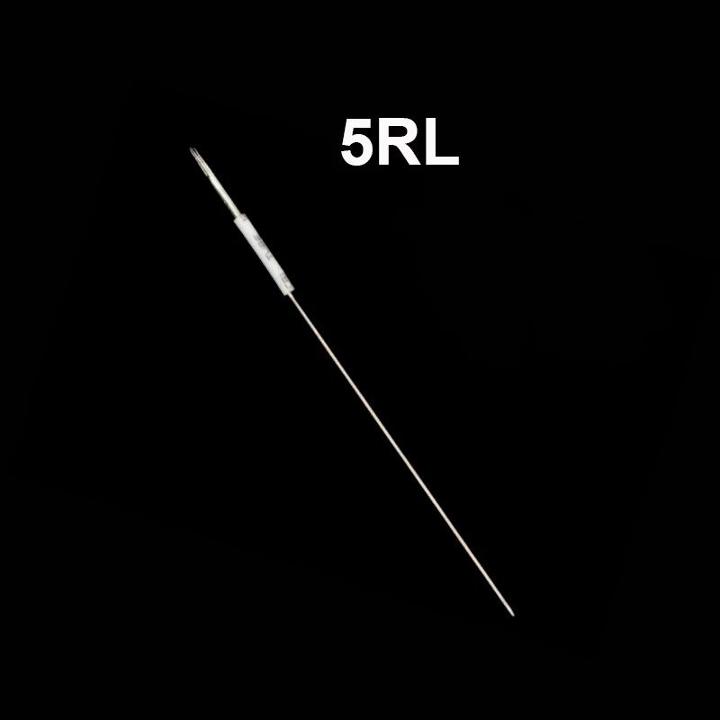 5rl tattoo needle 500 шт. 1rl 3rl 5rl 5f 7f иглы-наконечники колпачки для ручка для тату микроблейдинг Иглы Постоянный макияж бровей губ - Габаритные размеры: 5rl tattoo needle
