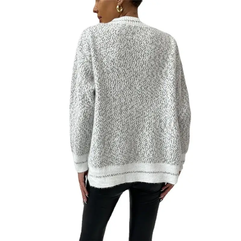 Вязанная кофта кардиган Модный женский простой теплый тонкая дешевая Женская